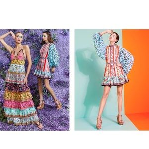 Alice + Olivia Raya Mandarin Collar Dress in Paloma